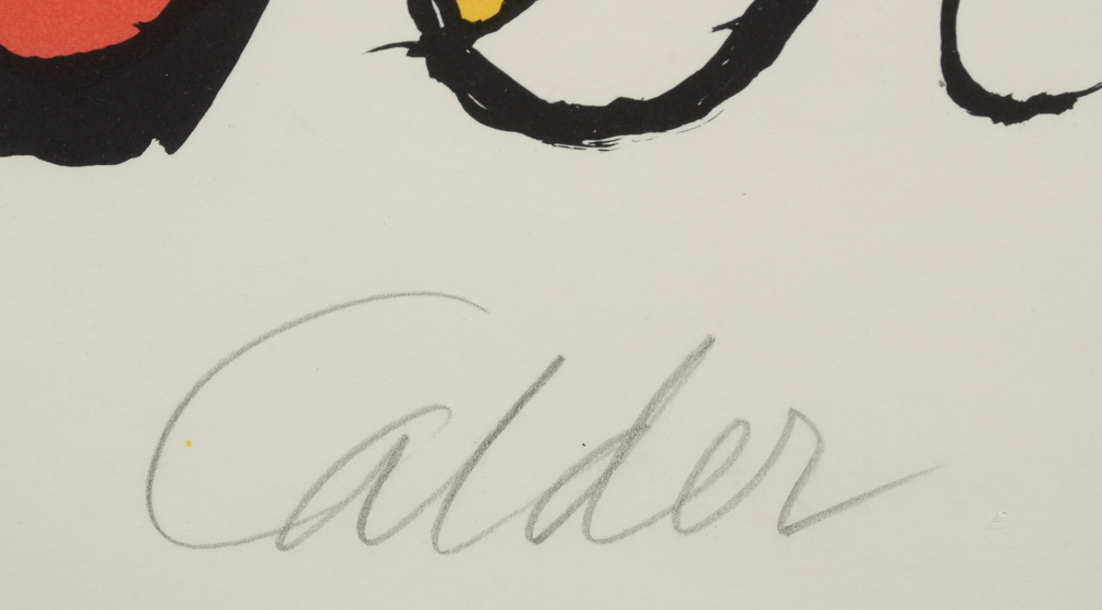 Alexander Calder 1973 Signed Limited Edition Hand-Pulled Lithograph "Albi"