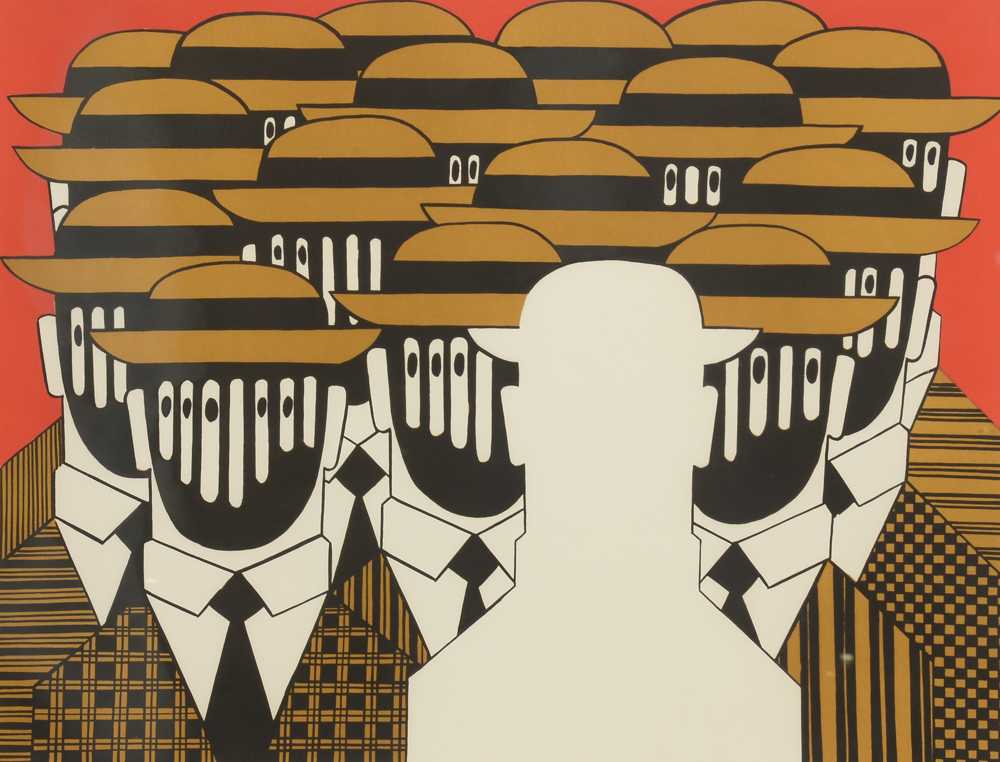 Yannis Gaitis Signed Limited Edition 1973 Hand-Pulled Color Lithograph "Rejection"