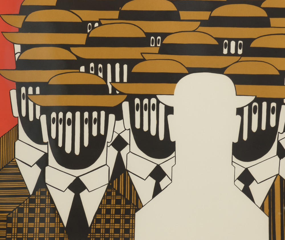 Yannis Gaitis Signed Limited Edition 1973 Hand-Pulled Color Lithograph "Rejection"