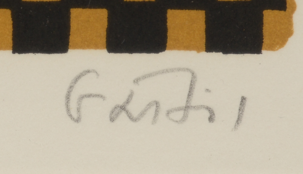 Yannis Gaitis Signed Limited Edition 1973 Hand-Pulled Color Lithograph "Rejection"