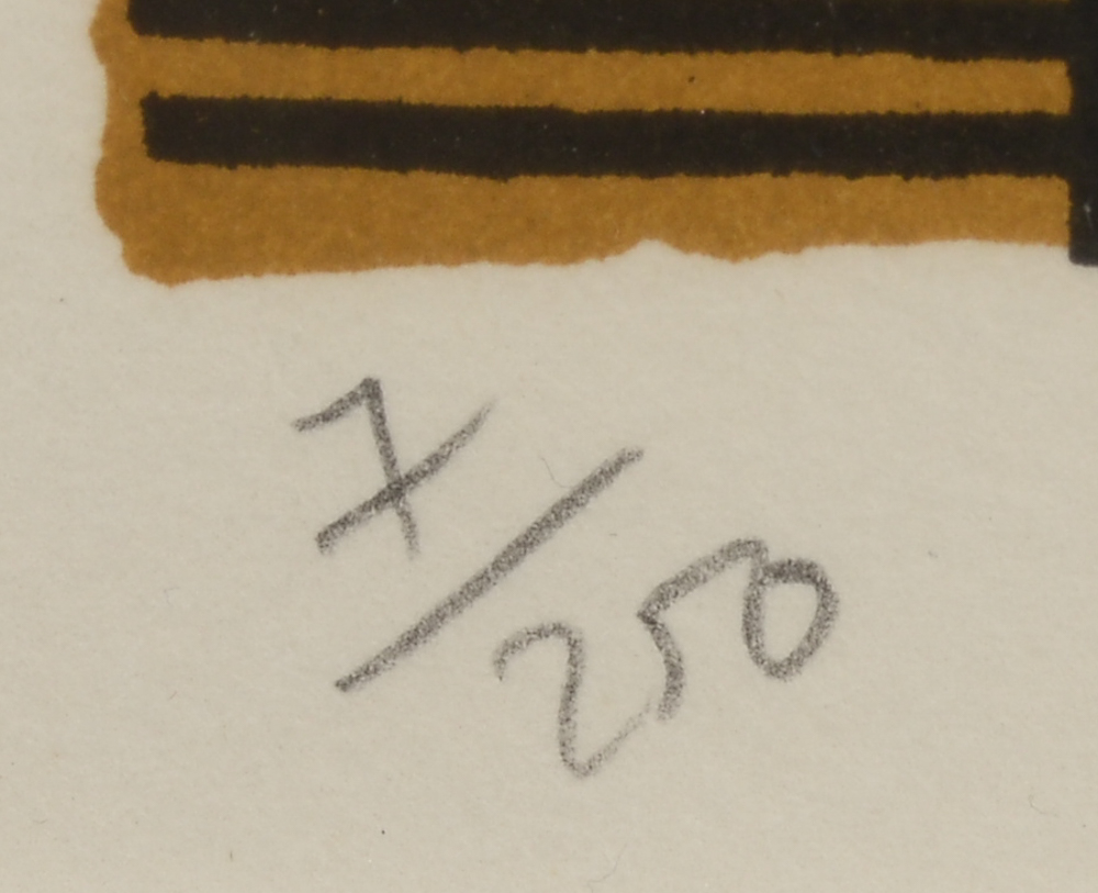 Yannis Gaitis Signed Limited Edition 1973 Hand-Pulled Color Lithograph "Rejection"