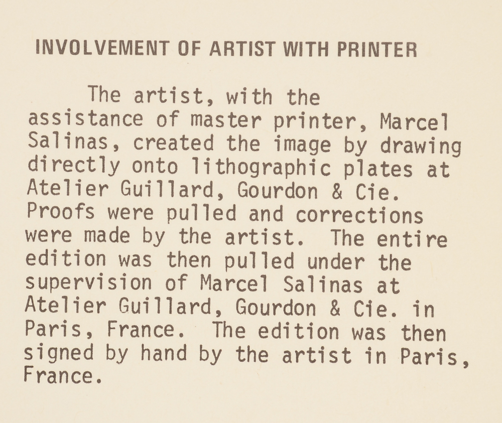 Yannis Gaitis Signed Limited Edition 1973 Hand-Pulled Color Lithograph "Rejection"