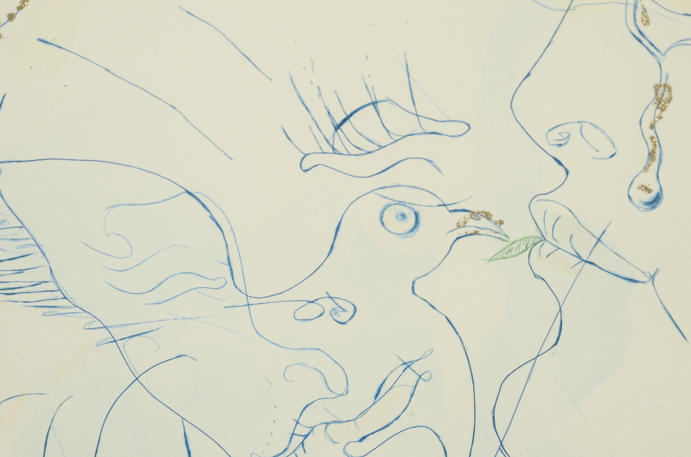 Salvador Dalí Signed Artist's Proof Etching with Gold Dust "Behold, Thou Art Fair"