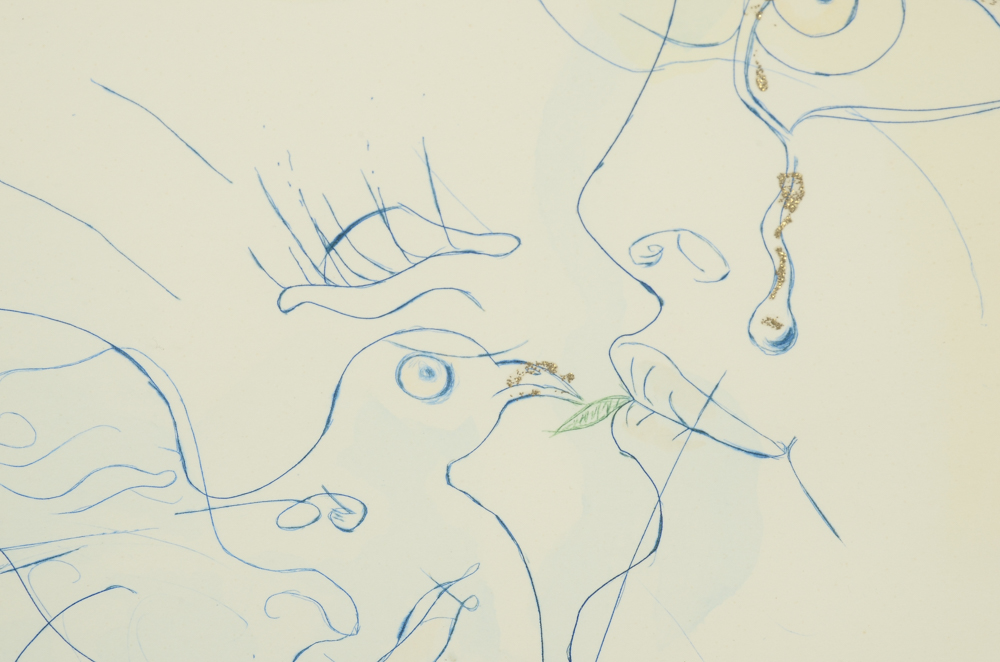 Salvador Dalí Signed Artist's Proof Etching with Gold Dust "Behold, Thou Art Fair"