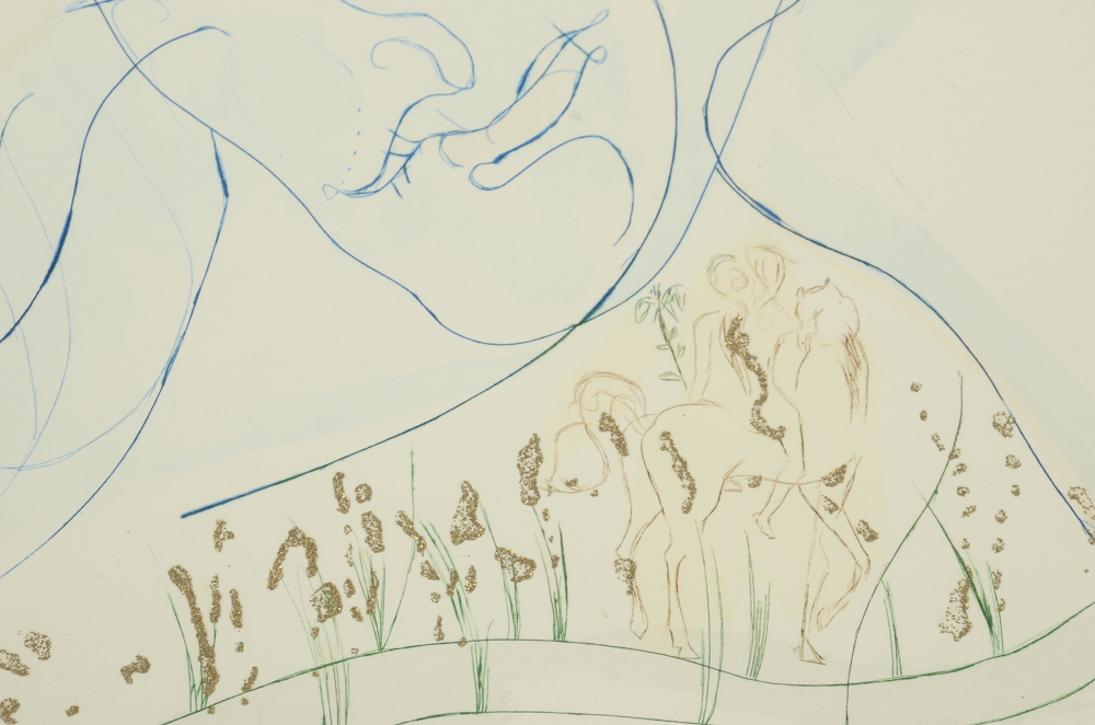 Salvador Dalí Signed Artist's Proof Etching with Gold Dust "Behold, Thou Art Fair"