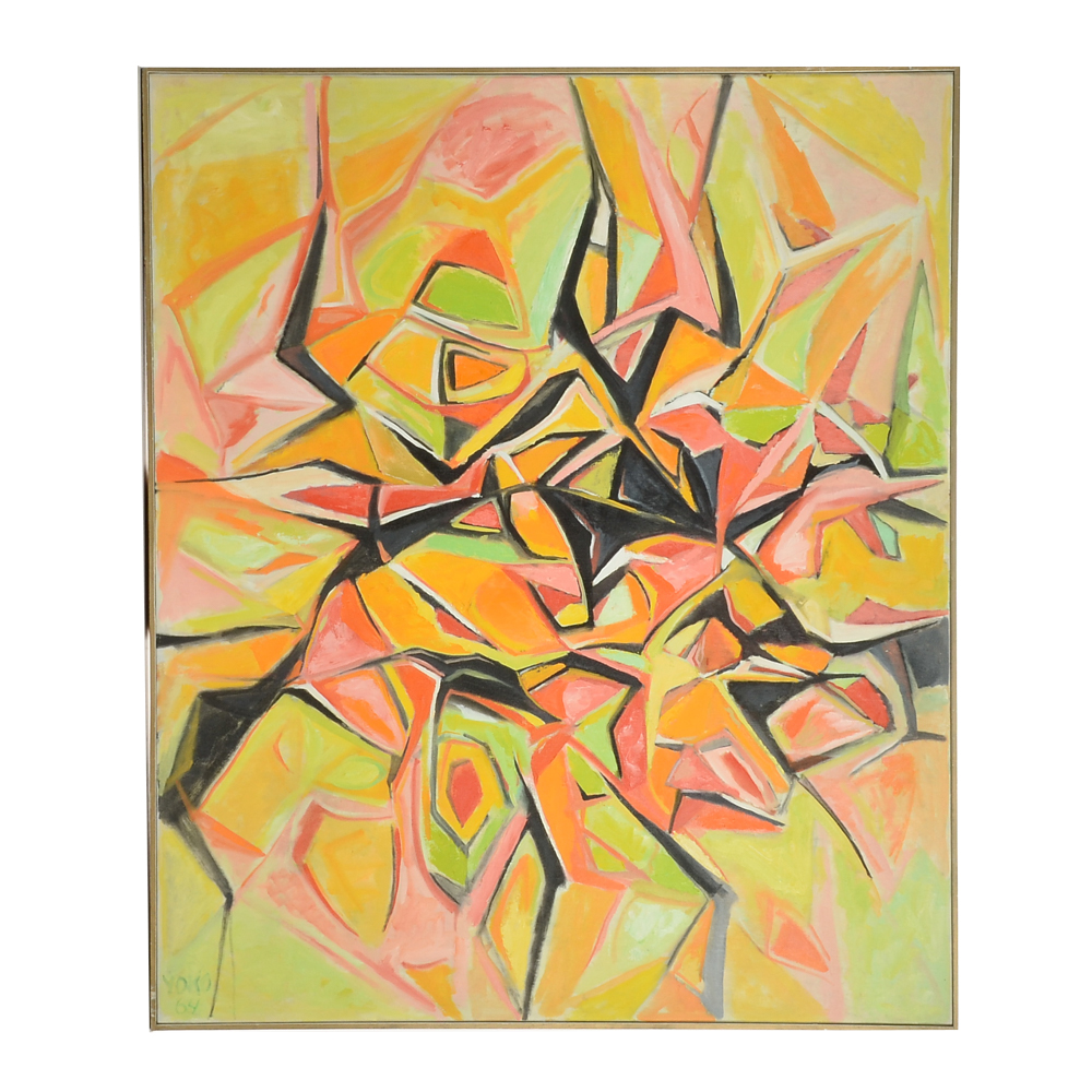 James Yoko Original 1964 Oil on Canvas "Aphid"