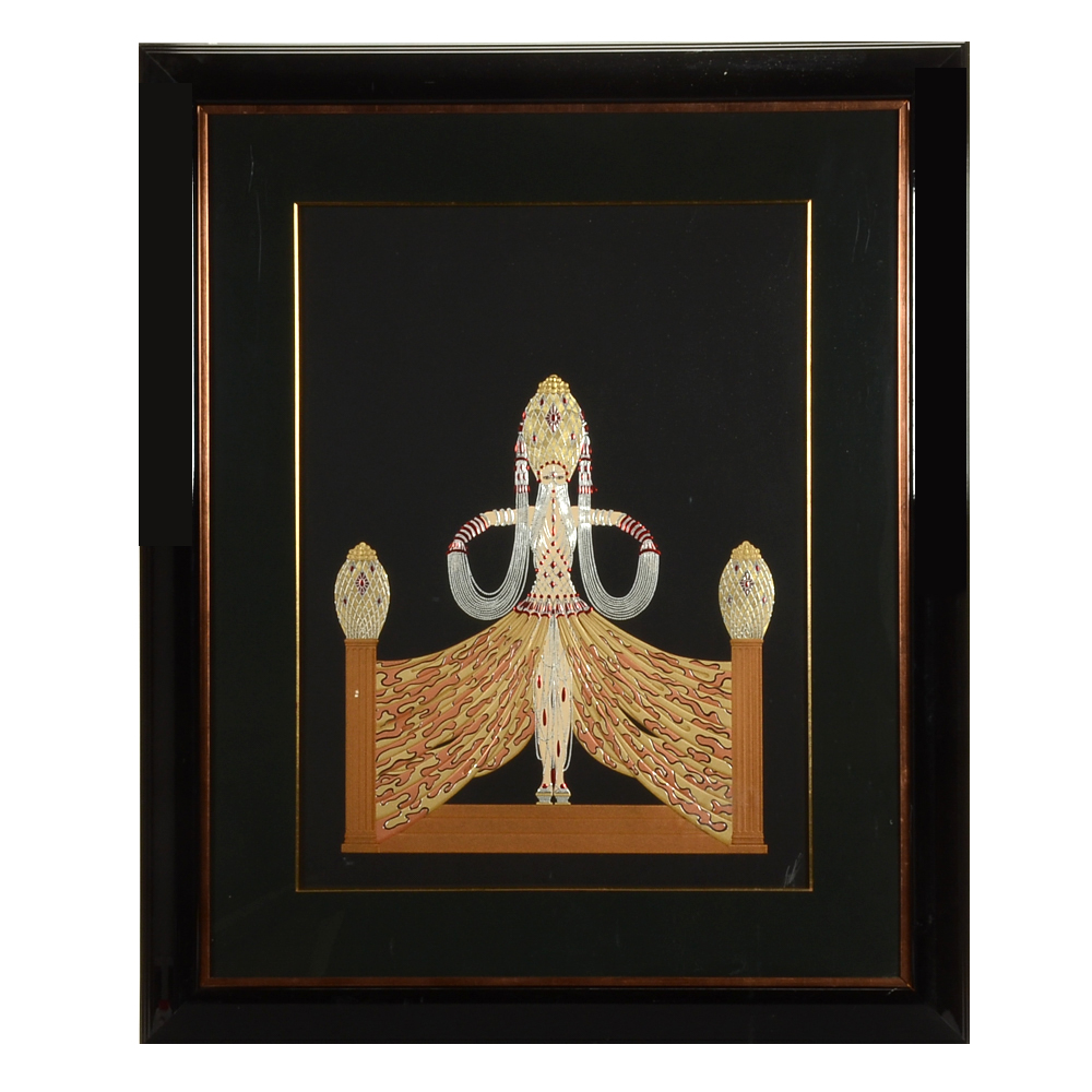 Erté Signed Limited Edition 1986 Embossed Serigraph "Enchantress"