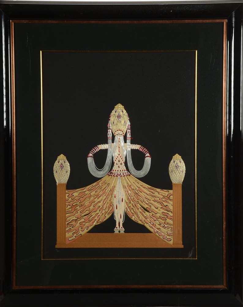 Erté Signed Limited Edition 1986 Embossed Serigraph "Enchantress"