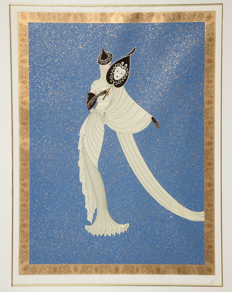 Erté Signed Limited Edition Serigraph "Tanagra (Blue)"