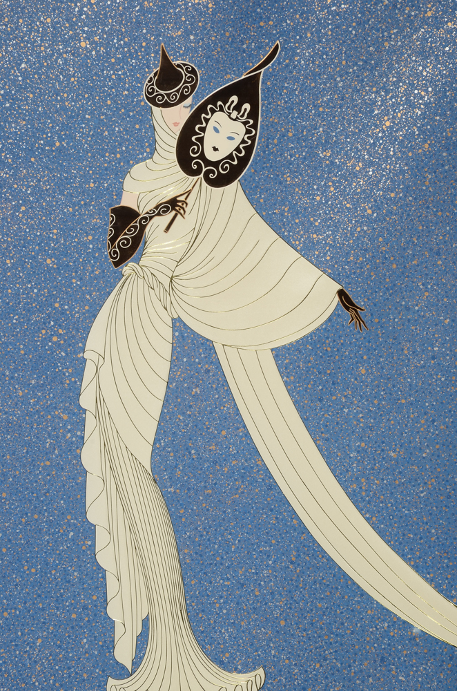 Erté Signed Limited Edition Serigraph "Tanagra (Blue)"