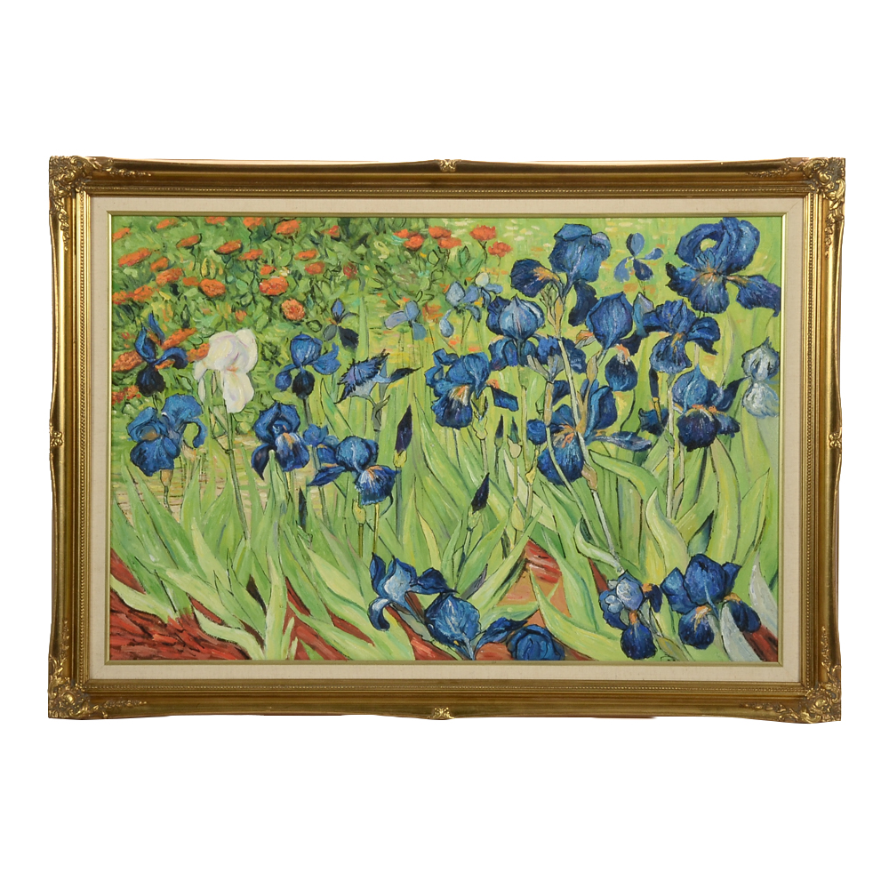 Oil Copy Painting on Canvas after Vincent van Gogh "Irises"