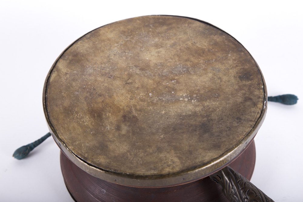 Vintage Wood and Brass Damaru Drum