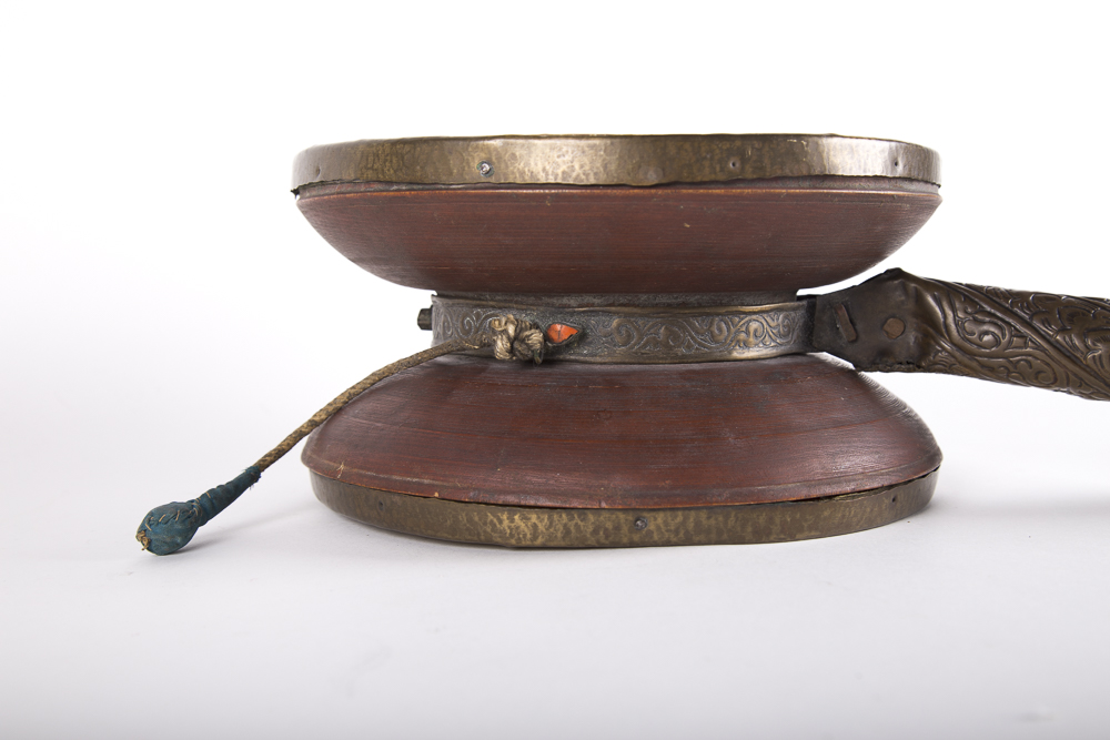 Vintage Wood and Brass Damaru Drum