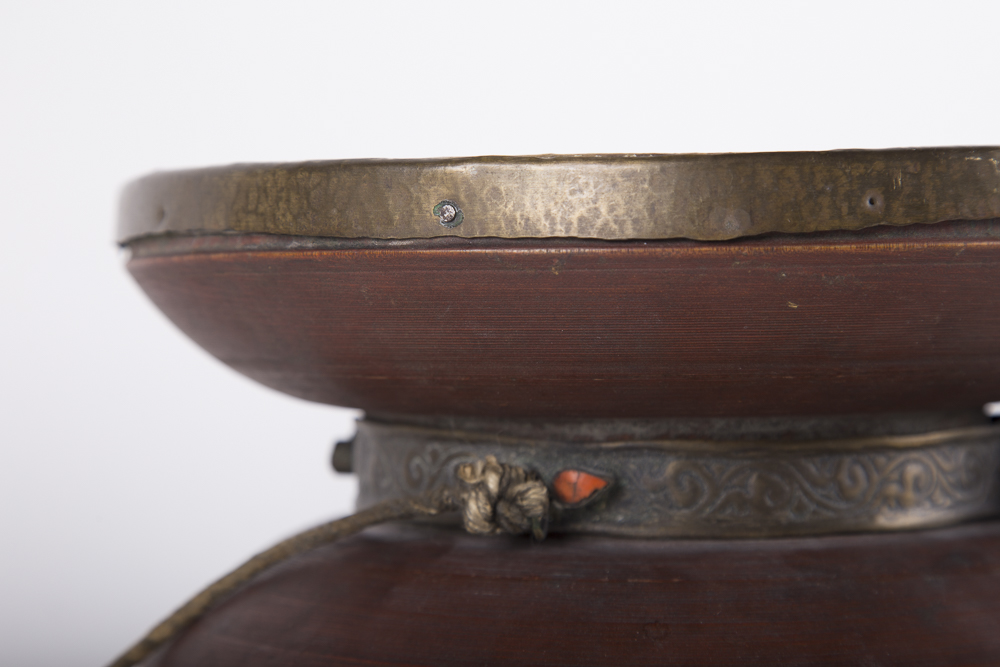 Vintage Wood and Brass Damaru Drum