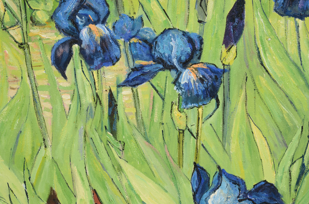 Oil Copy Painting on Canvas after Vincent van Gogh "Irises"