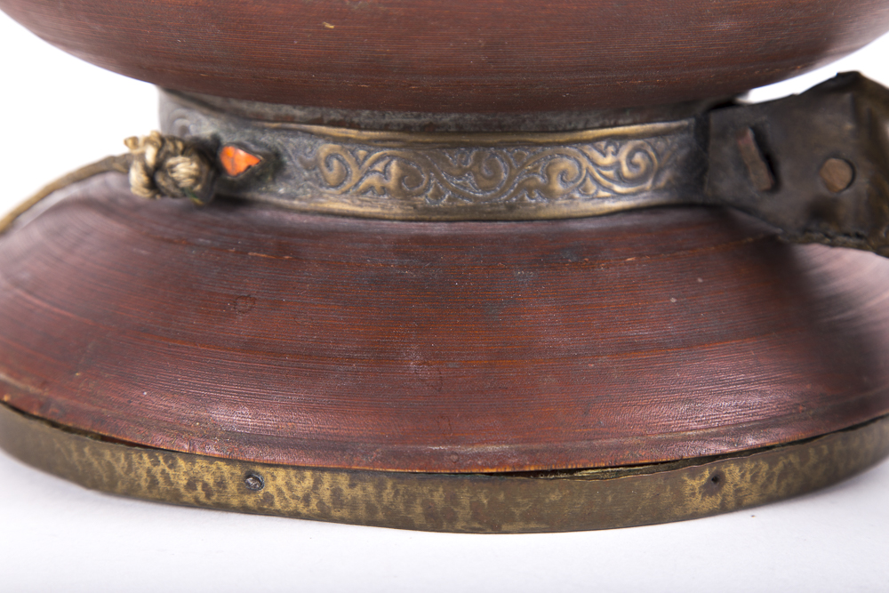 Vintage Wood and Brass Damaru Drum