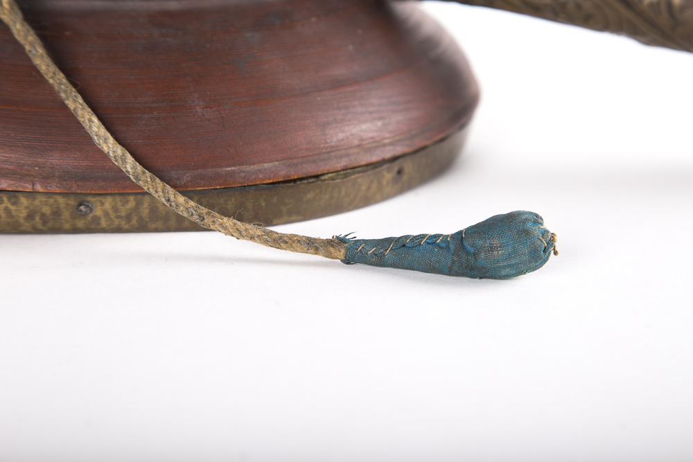 Vintage Wood and Brass Damaru Drum