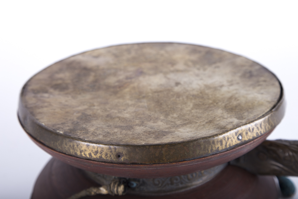 Vintage Wood and Brass Damaru Drum