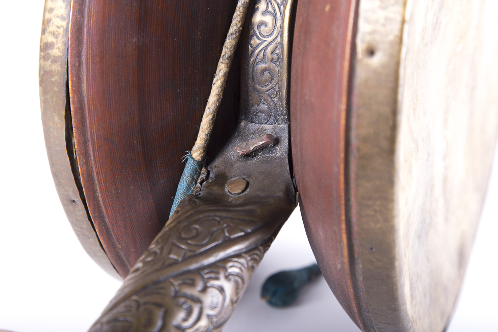 Vintage Wood and Brass Damaru Drum
