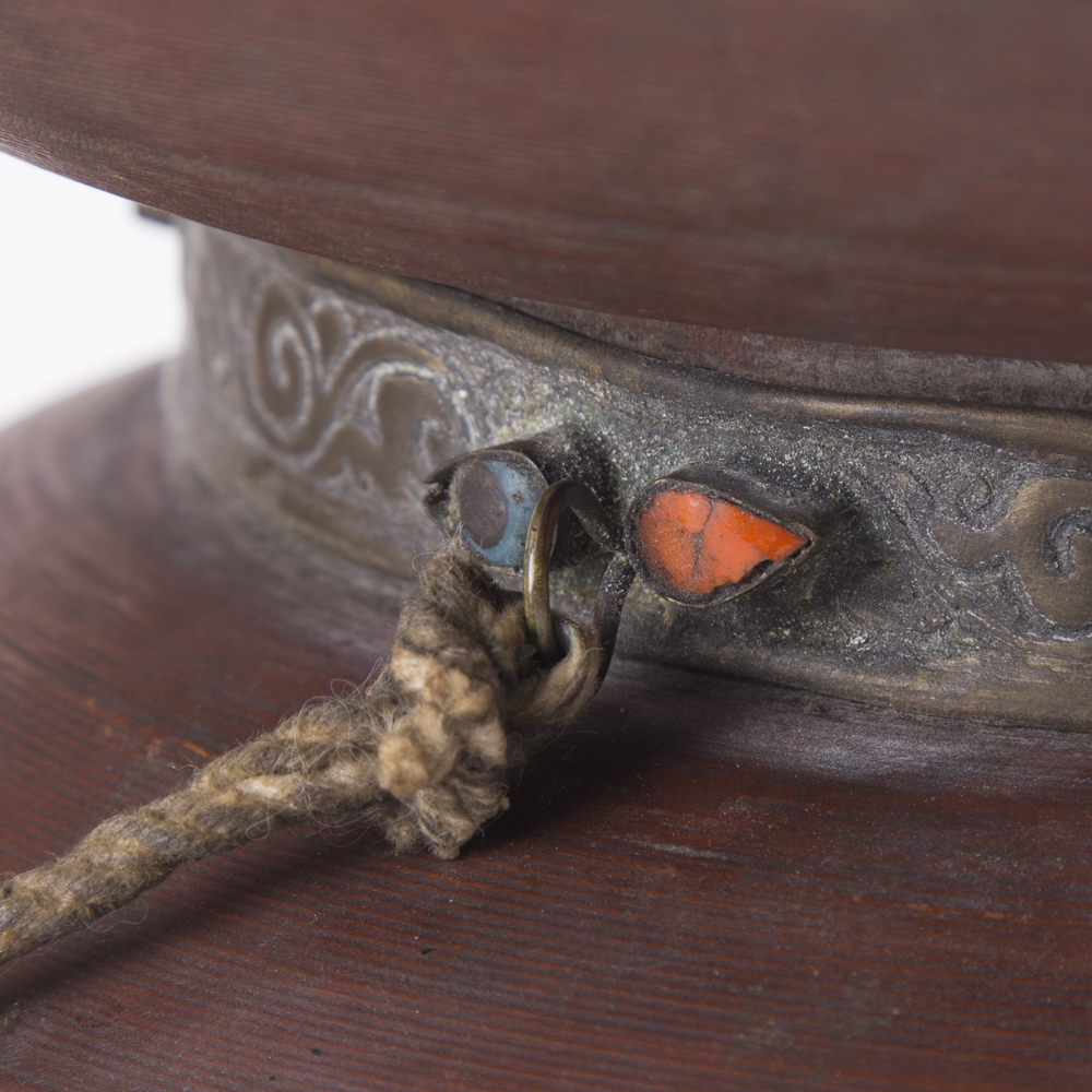 Vintage Wood and Brass Damaru Drum