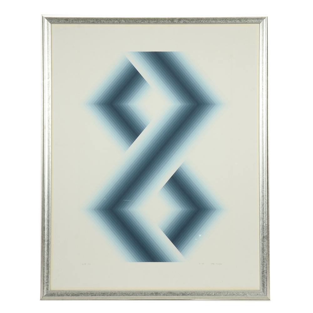 Babe Shapiro Signed Limited Edition 1971 Serigraph "Z III"