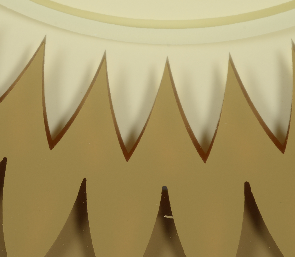 Mid Century Academy Arts Decorative Dimensional Serigraphed Aluminum Mirror "Center of Attention"