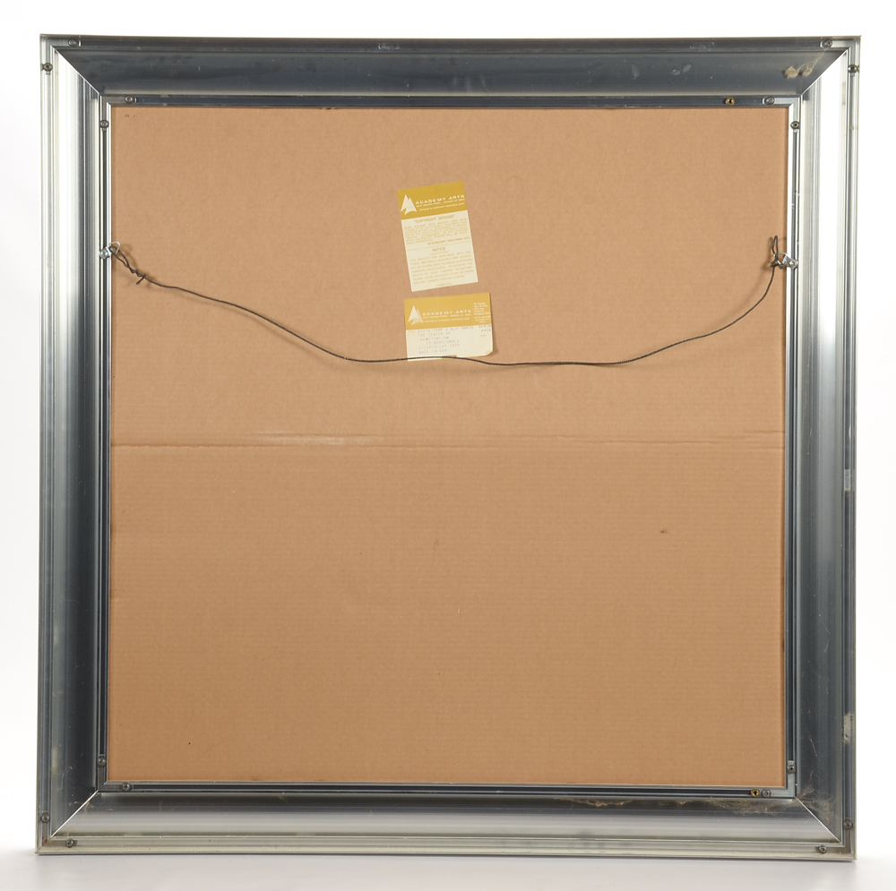 Mid Century Academy Arts Decorative Dimensional Serigraphed Aluminum Mirror "Center of Attention"