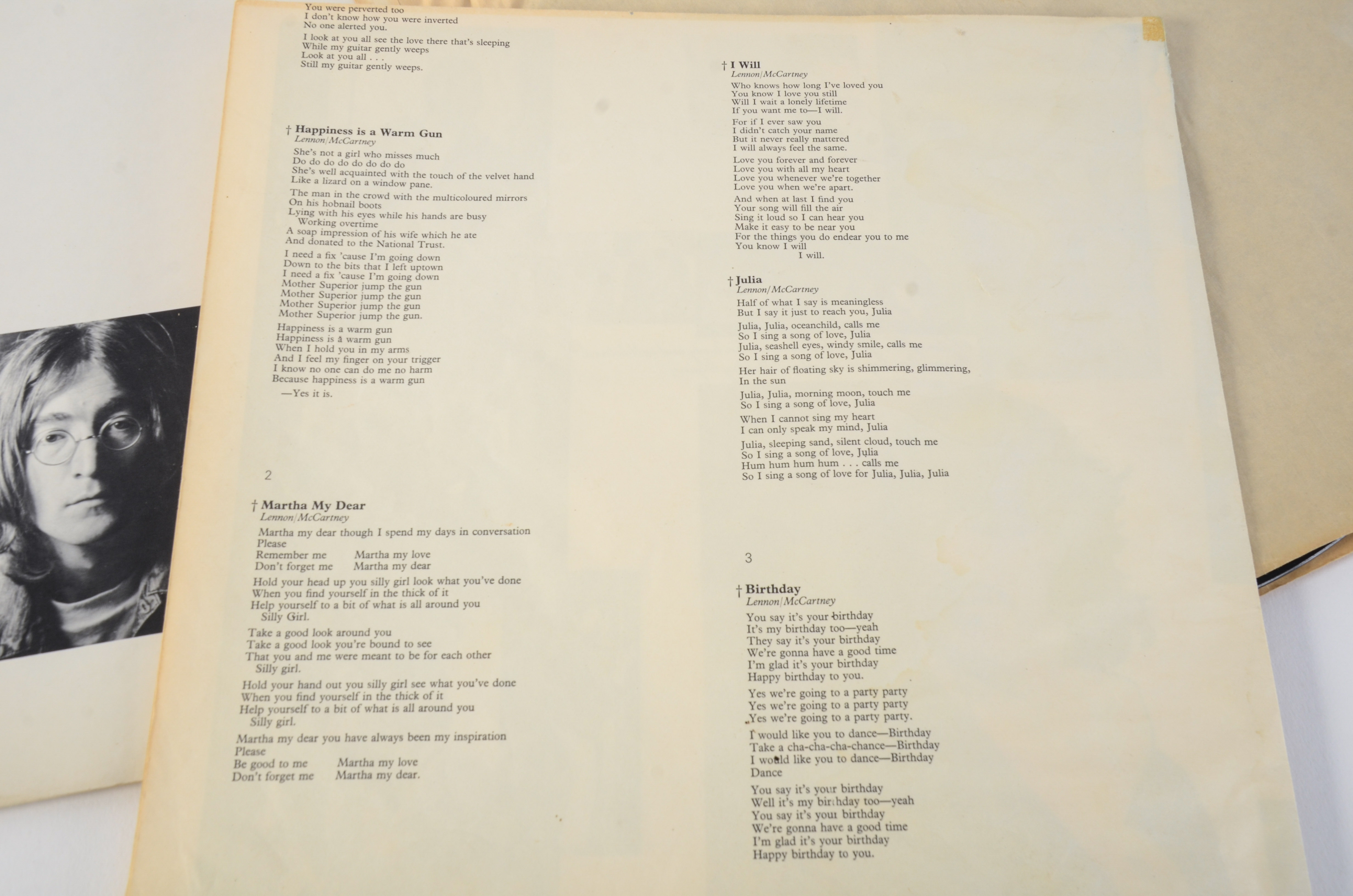 Early U.S. Pressings of Beatles "White Album" and "Sgt. Pepper"