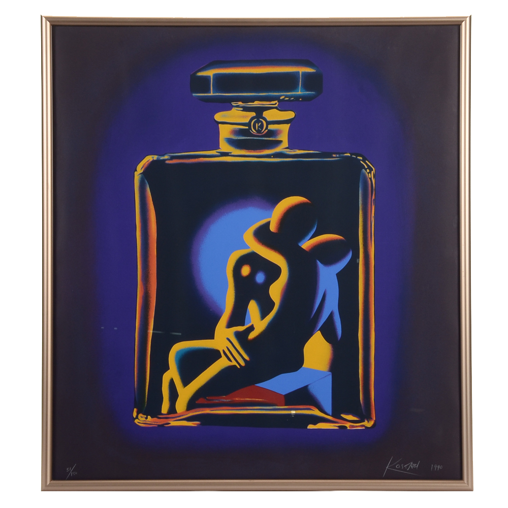 Mark Kostabi Signed Limited Edition 1990 Serigraph "Kostabi #5"