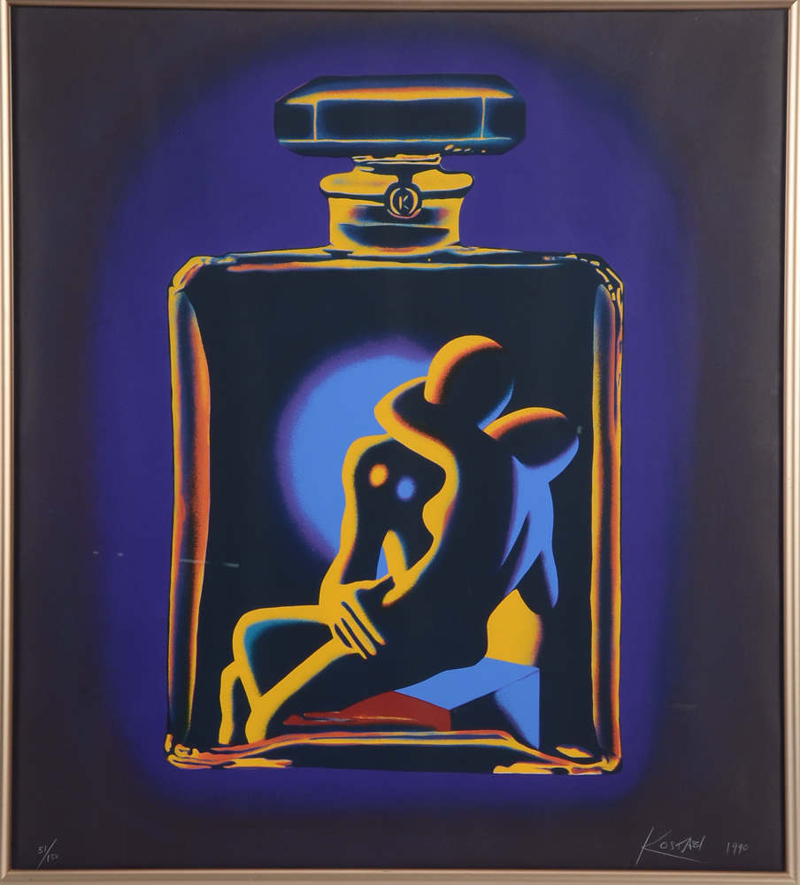 Mark Kostabi Signed Limited Edition 1990 Serigraph "Kostabi #5"