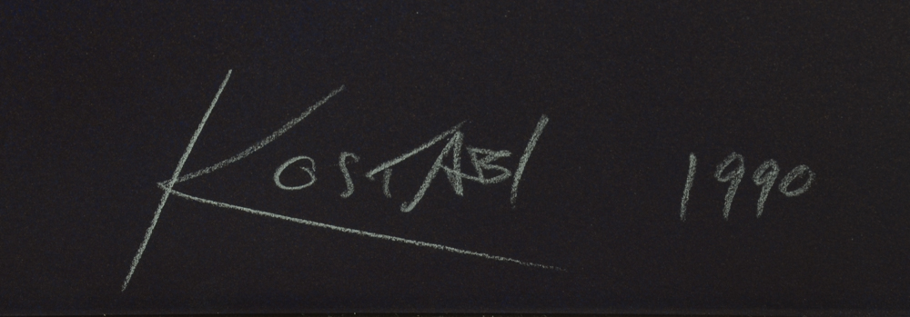 Mark Kostabi Signed Limited Edition 1990 Serigraph "Kostabi #5"