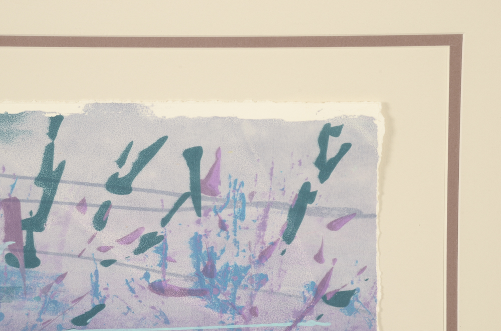 Terry P. Corcoran Mixed Media Monoprint "Chorus in the Current"