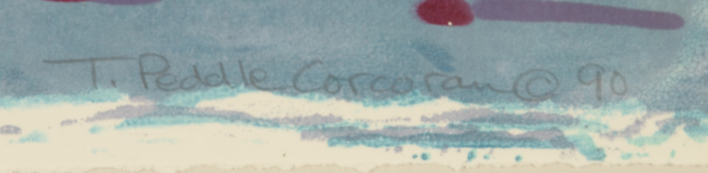 Terry P. Corcoran Mixed Media Monoprint "Chorus in the Current"