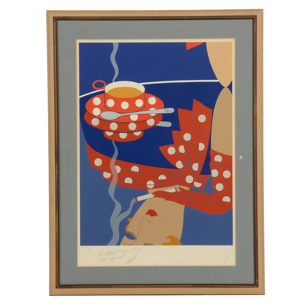 Erté Signed Limited Edition Serigraph "Reflections"