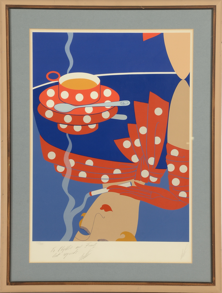 Erté Signed Limited Edition Serigraph "Reflections"