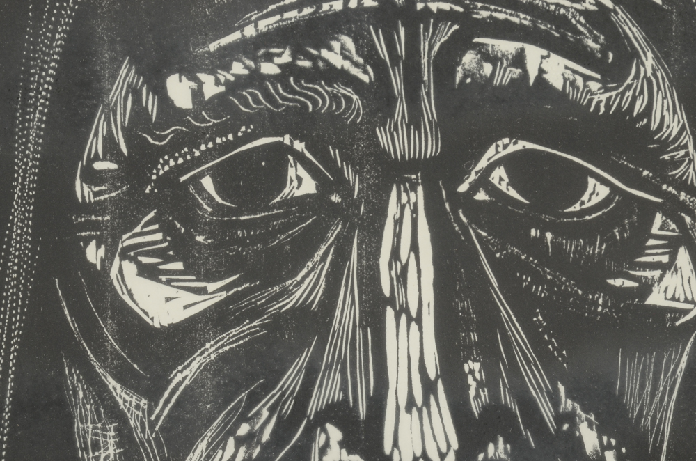 Irving Amen Limited Edition Woodblock Print "Moses"