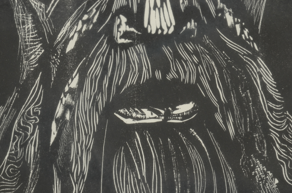Irving Amen Limited Edition Woodblock Print "Moses"