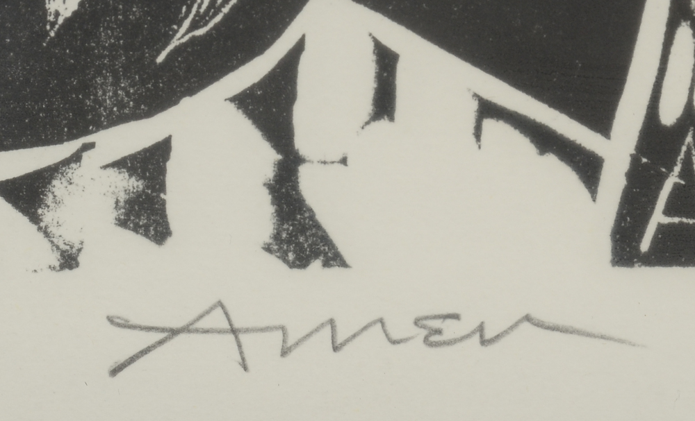 Irving Amen Limited Edition Woodblock Print "Moses"