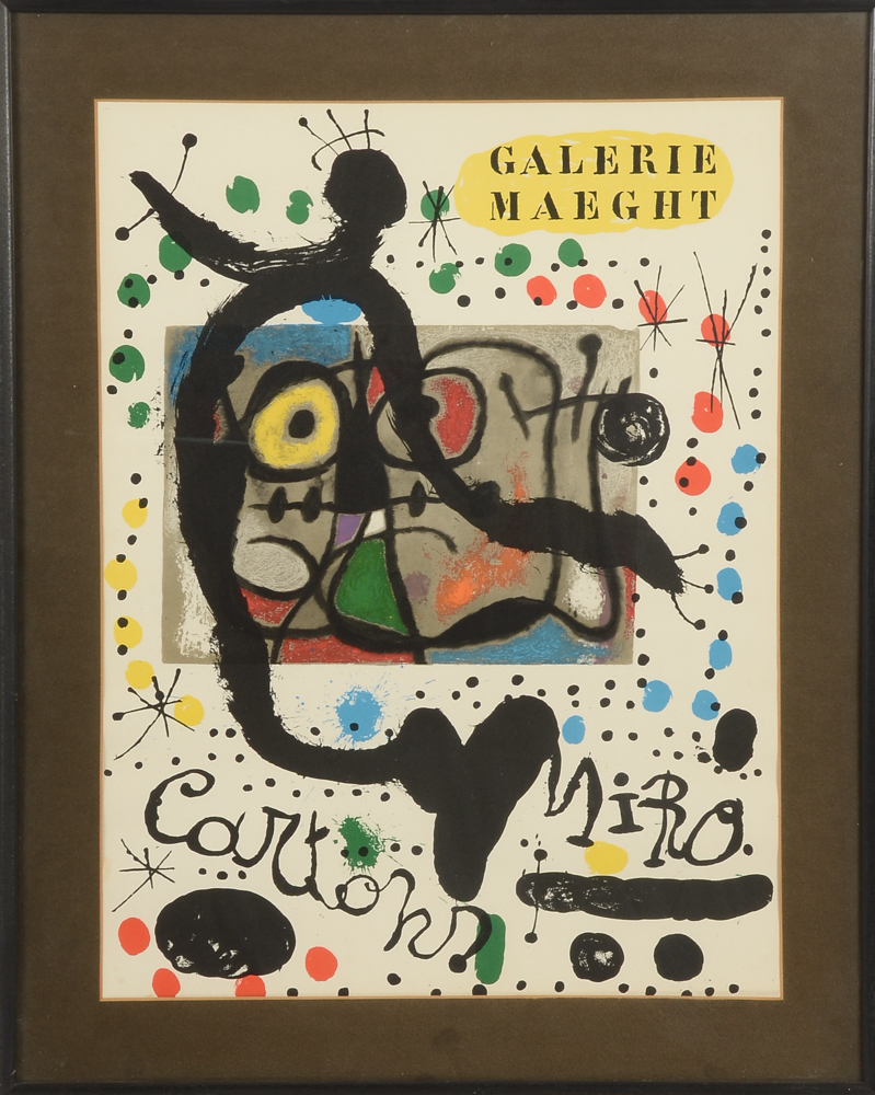 Joan Miró Lithograph "Galerie Maeght, Cartoon"