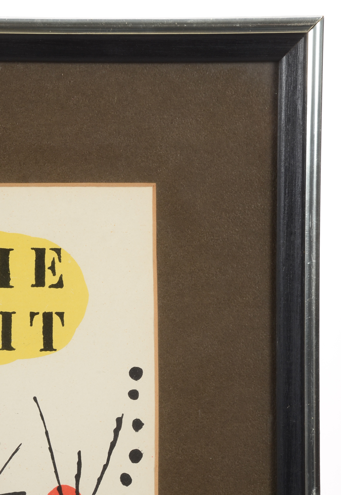 Joan Miró Lithograph "Galerie Maeght, Cartoon"