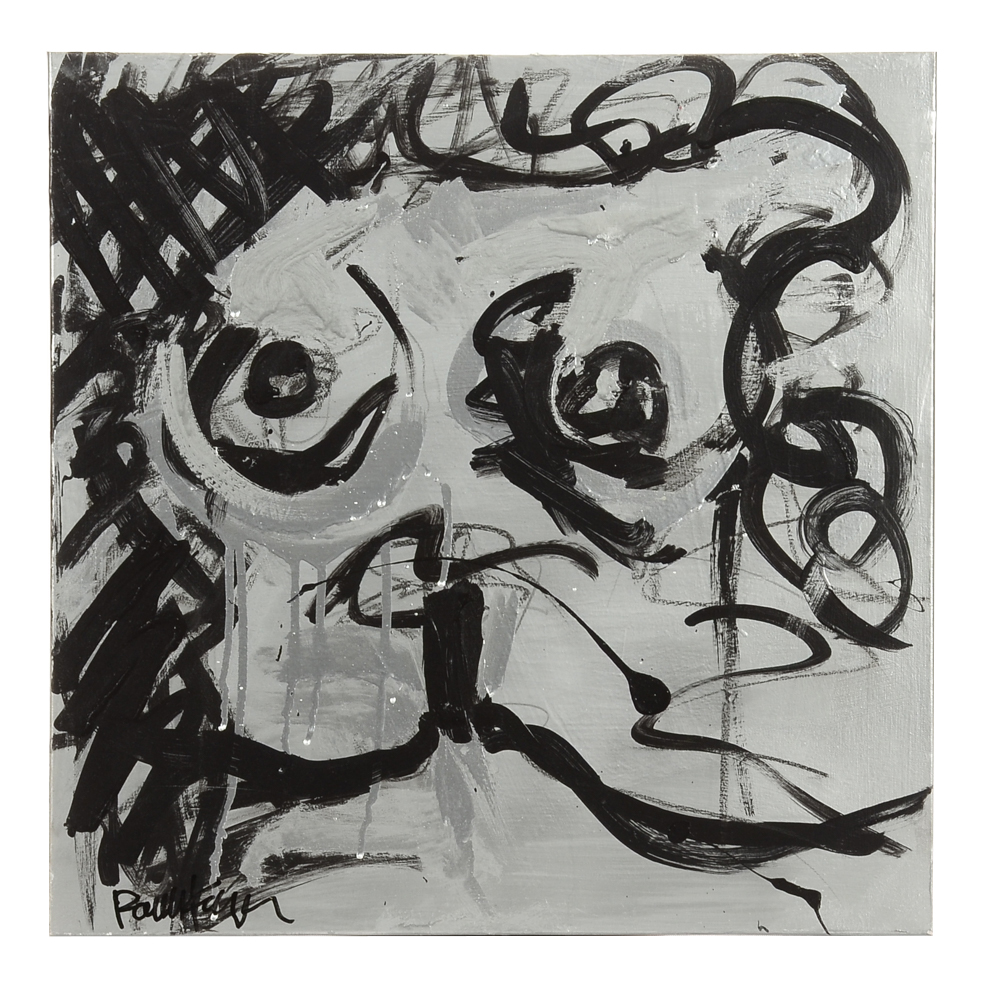 Robbie Kemper Original Acrylic on Canvas "Silver Nude III"