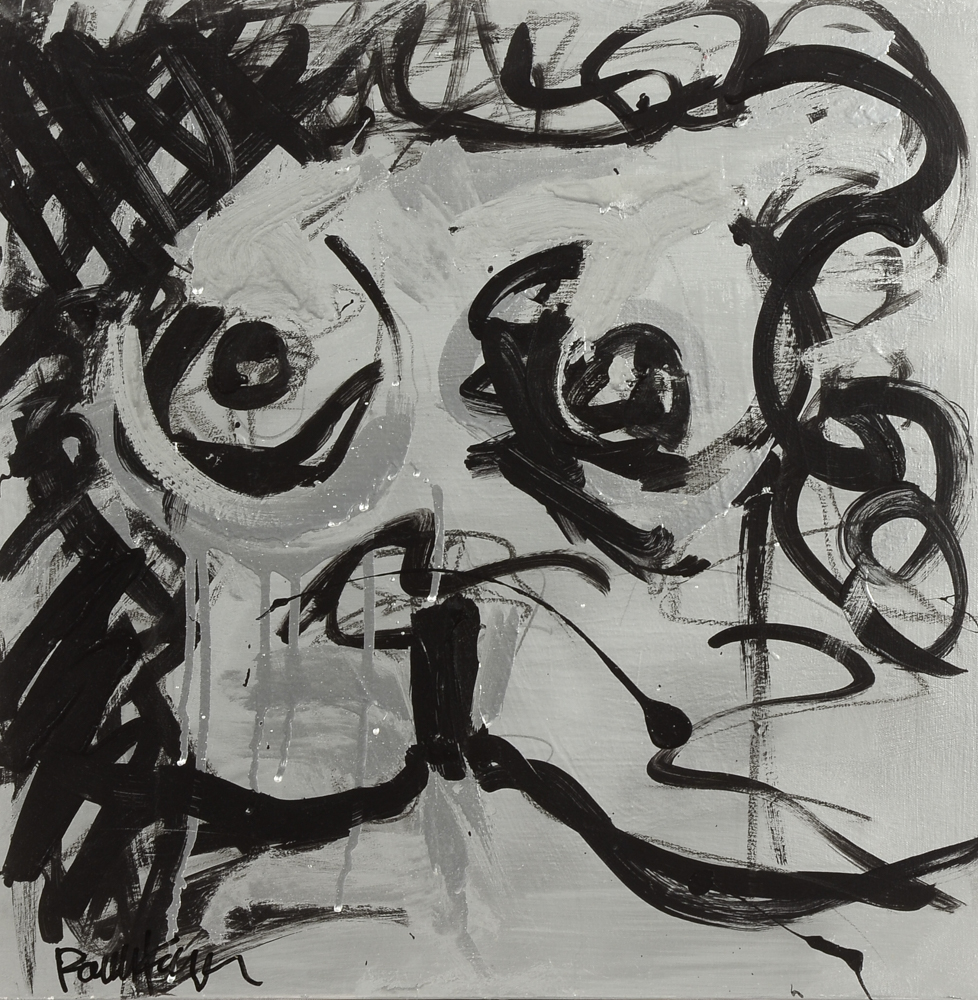 Robbie Kemper Original Acrylic on Canvas "Silver Nude III"