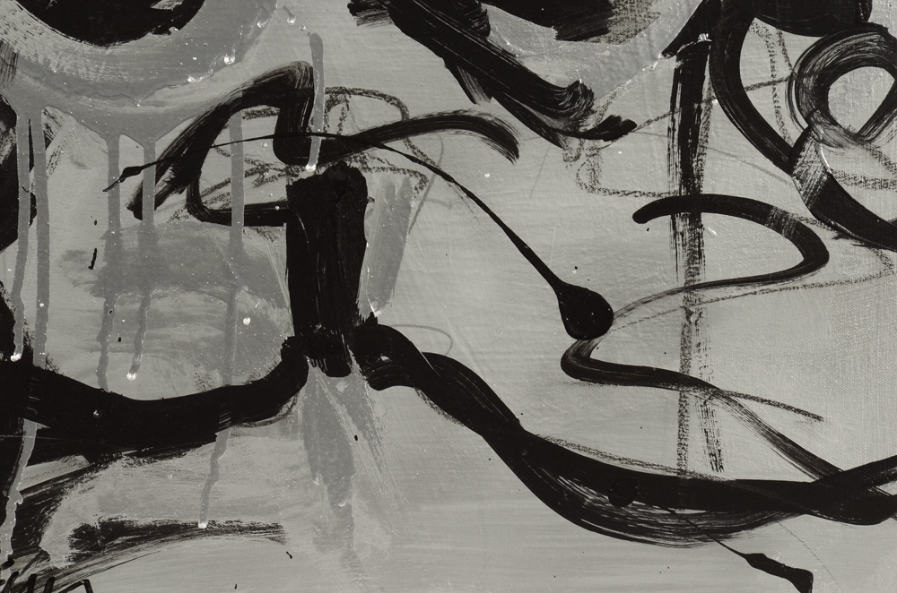 Robbie Kemper Original Acrylic on Canvas "Silver Nude III"