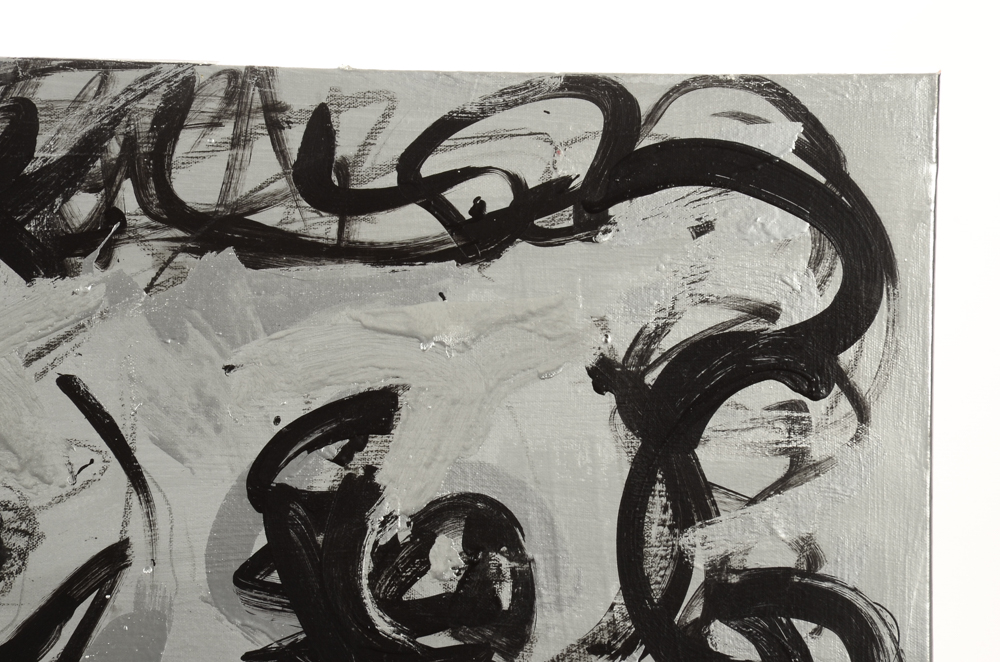 Robbie Kemper Original Acrylic on Canvas "Silver Nude III"