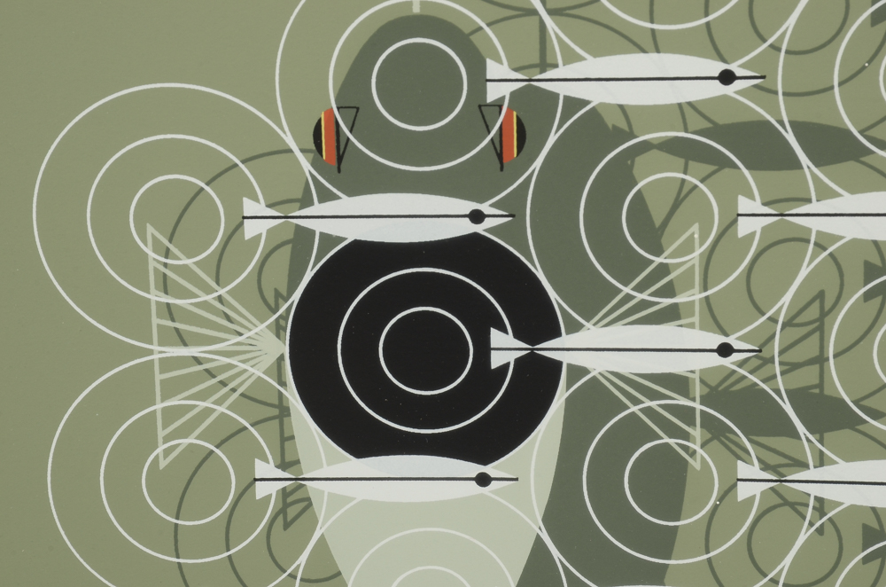 Charley Harper Signed Limited Edition 1977 Serigraph "Skipping School"