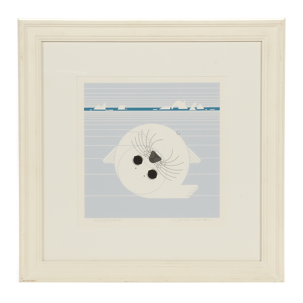 Charley Harper Limited Edition Serigraph "Whitecoat"