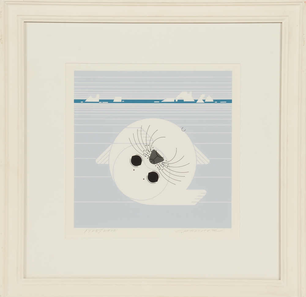 Charley Harper Limited Edition Serigraph "Whitecoat"