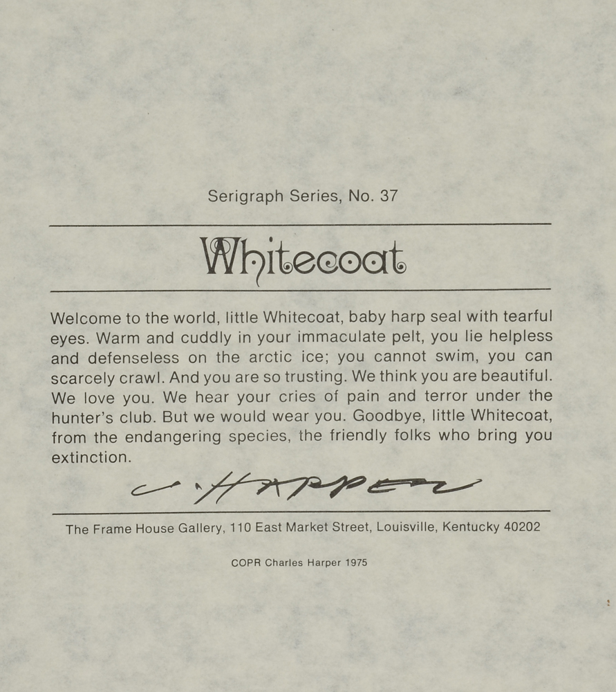 Charley Harper Limited Edition Serigraph "Whitecoat"