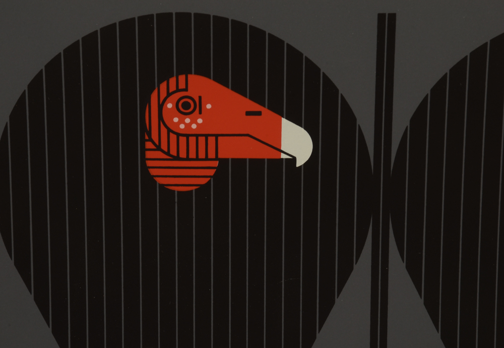 Charley Harper Limited Edition Serigraph "Buzz Off, You Turkey"