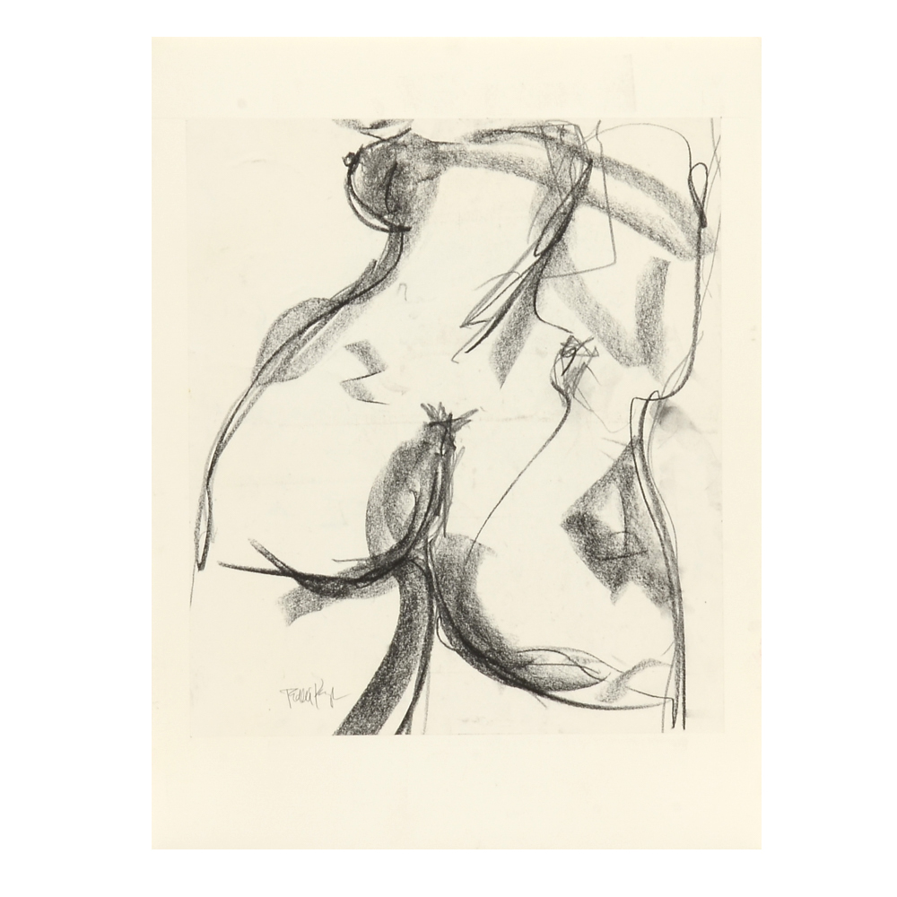 Robbie Kemper Original Charcoal Drawing "Nude 130"
